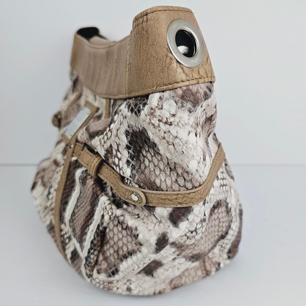 Miche Bianca Demi Shell Tan Python Print Faux Lea… - image 5